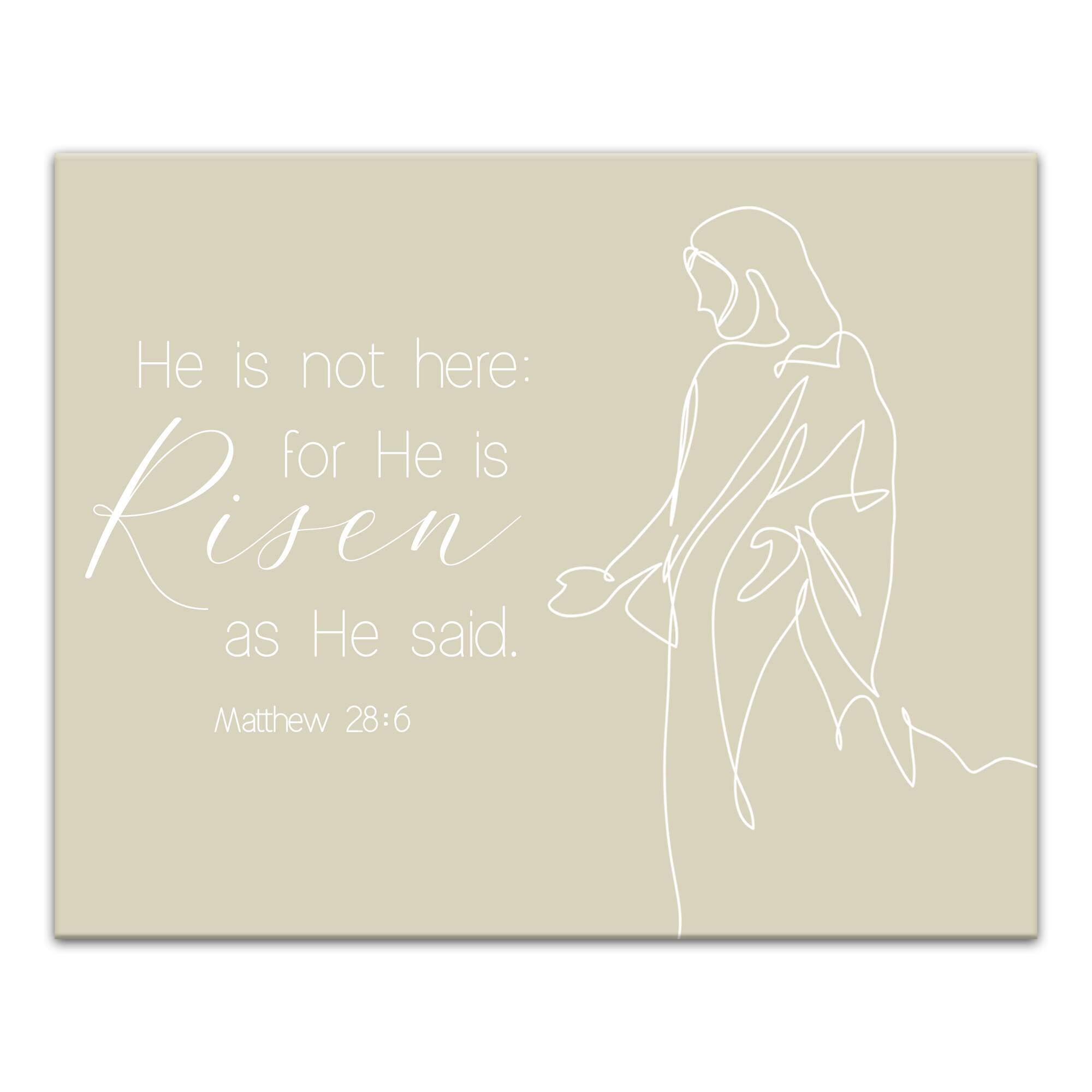 Risen Bible Jesus 2 16" x 20" Canvas Wall Art